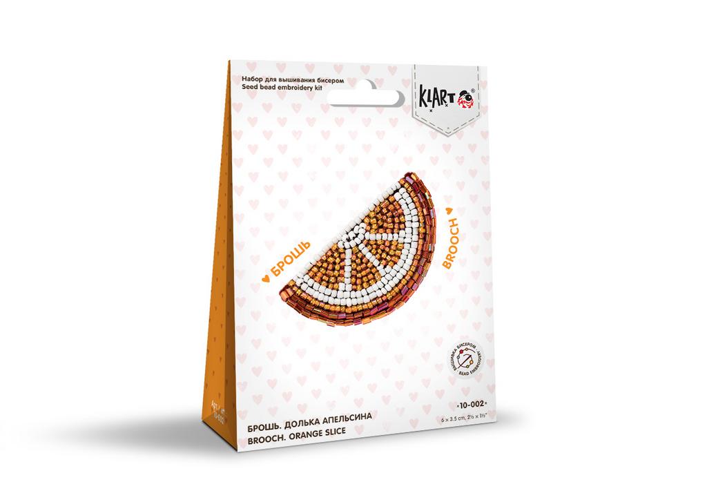 Набор для вышивания "Брошь. Долька апельсина"