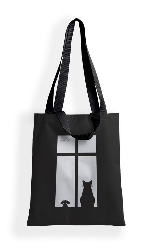 Сумка-шоппер  "Кот и мышь"