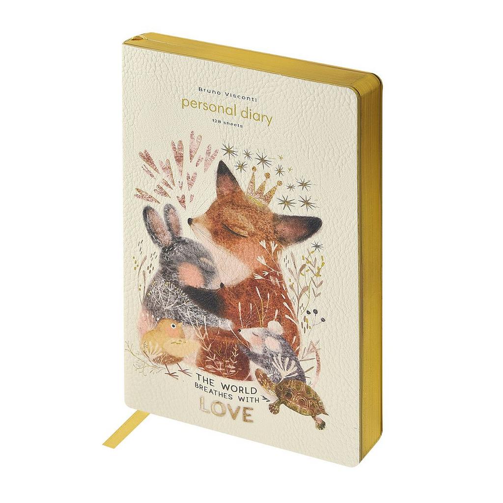 Ежедневник недат. А5 128л., мягк.обл., иск.кожа "Любовь, как она есть" ляссе