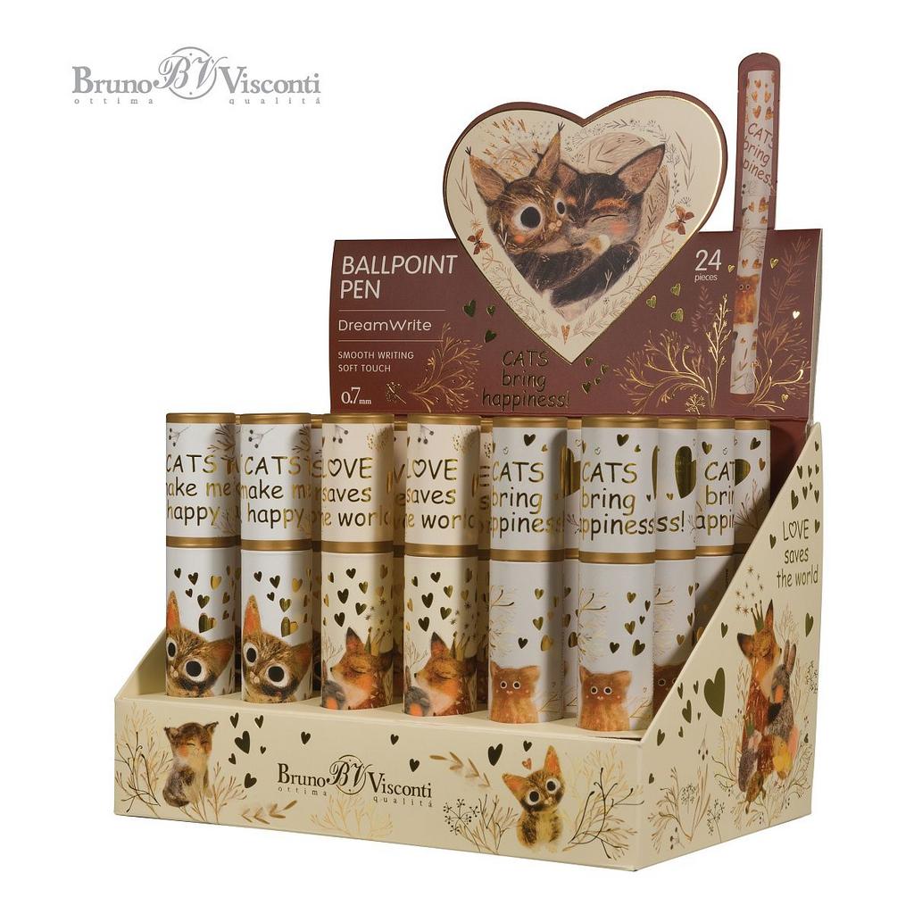 Ручка шар. BV "DreamWrite. Сказочный день" синяя, 0,7мм, 3 вида**