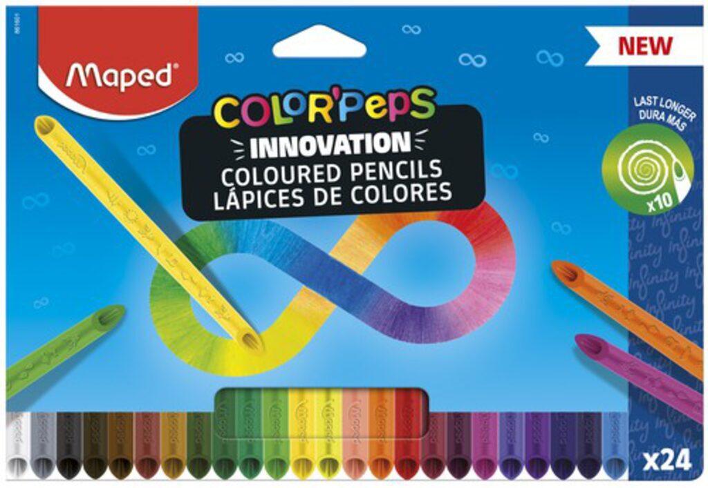 Карандаши цвет. 24цв Maped Color INFINITY трехгран. корпус, карт. упак.
