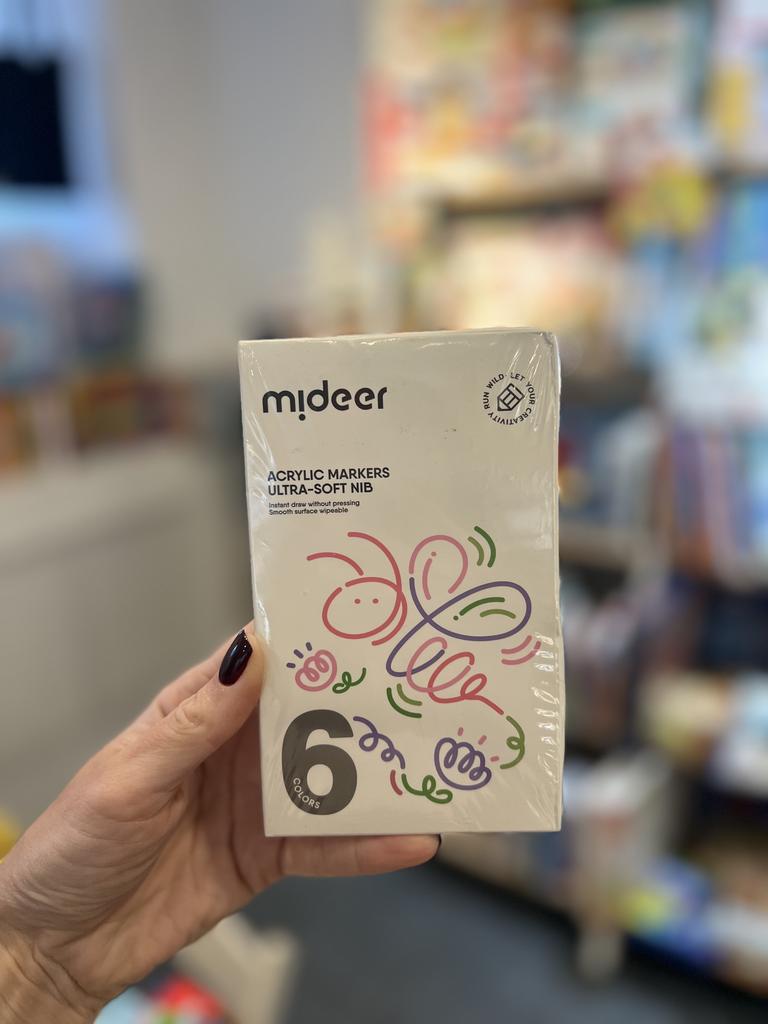 Акриловые маркеры— ультрамягкие наконечники (6 цветов)