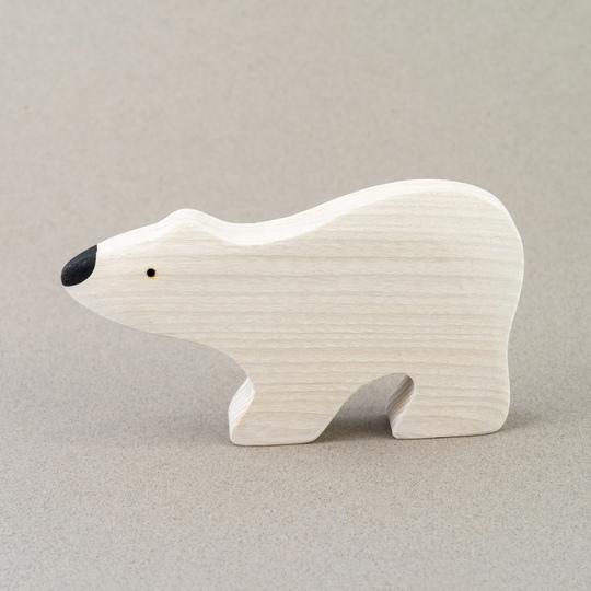Белый медведь. Деревянная развивающая игрушка.
