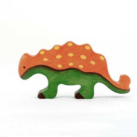 Динозавр Эвоплацефал. Деревянная развивающая игрушка
