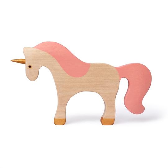 Единорог (Розовый) деревянная игрушка, развивающая, вальдорфская