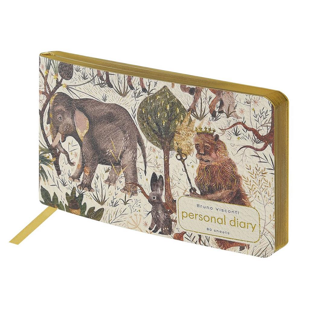 Еженедельник недат. А6 80л., мягк.обл., кож.зам. "Fauna. Звери"**