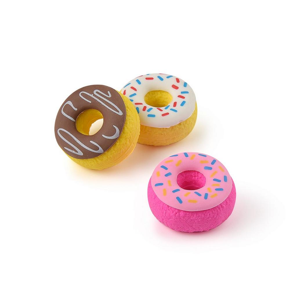 Ластик BV "Сладкое настроение. Пончики" 3*3*1,5см, 3 вида