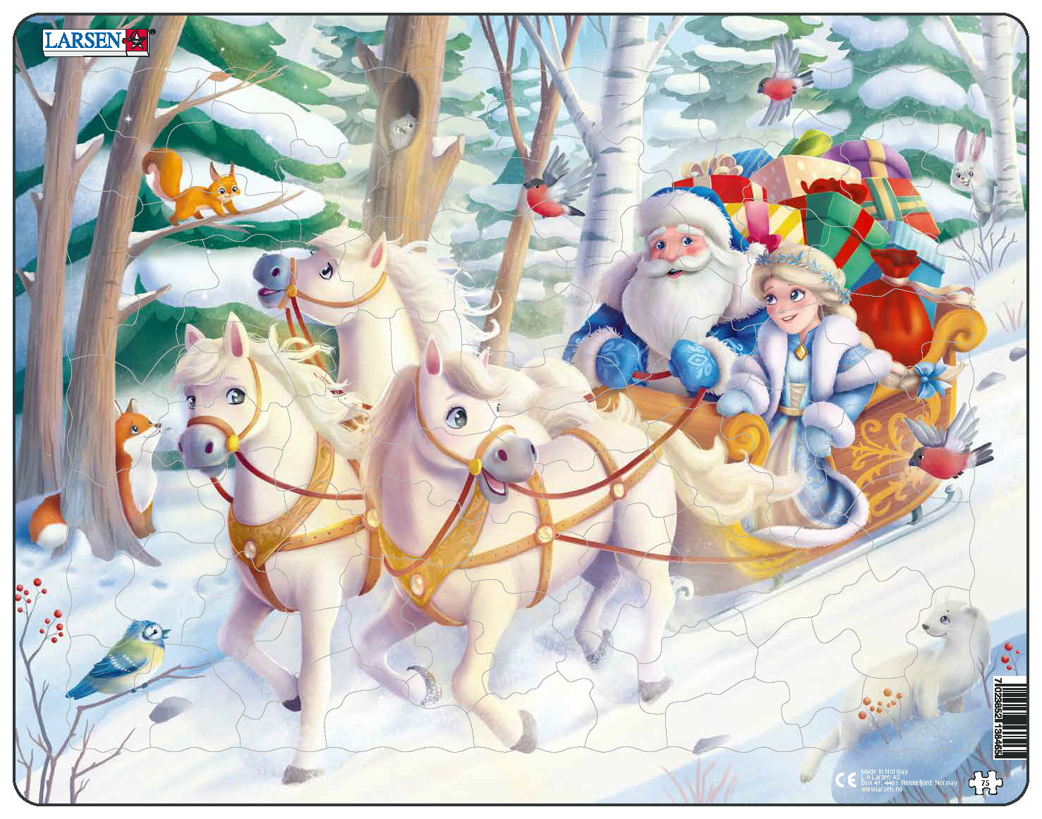 Пазл "Дед Мороз и Снегурочка", 75 эл.