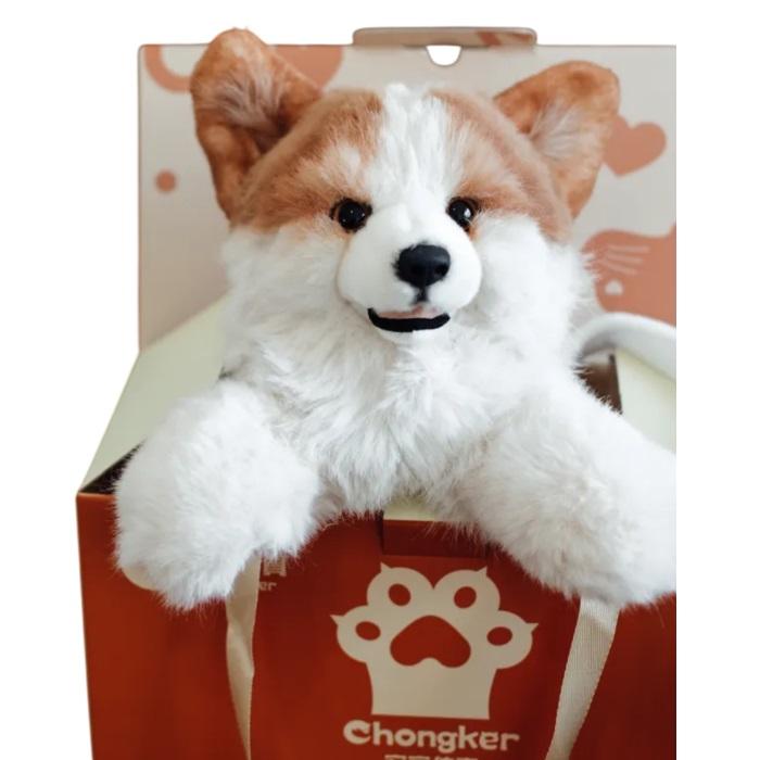 Собака рюкзак мягкая плюшевая Корги