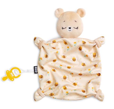 КОМФОРТЕР МЯКИШИ МИШКА БАРНИ С ДЕРЖАТЕЛЕМ ДЛЯ СОСКИ