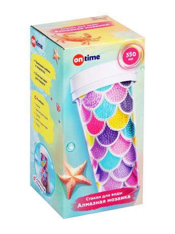 НАБОР ДЛЯ ТВОРЧЕСТВА. СТАКАН ДЛЯ ВОДЫ "РУСАЛКА" С АЛМАЗНОЙ МОЗАИКОЙ