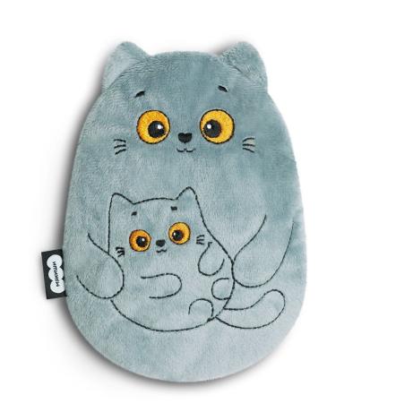 ИГРУШКА МЯКИШИ С ВИШНЁВЫМИ КОСТОЧКАМИ РАЗОГРЕЛКА КОШКА С КОТЁНКОМ