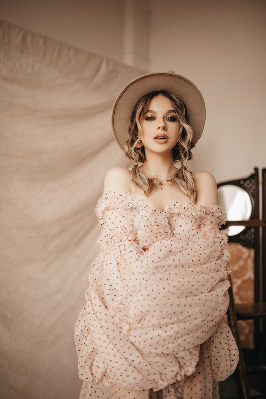 Зефирное будуарное платье