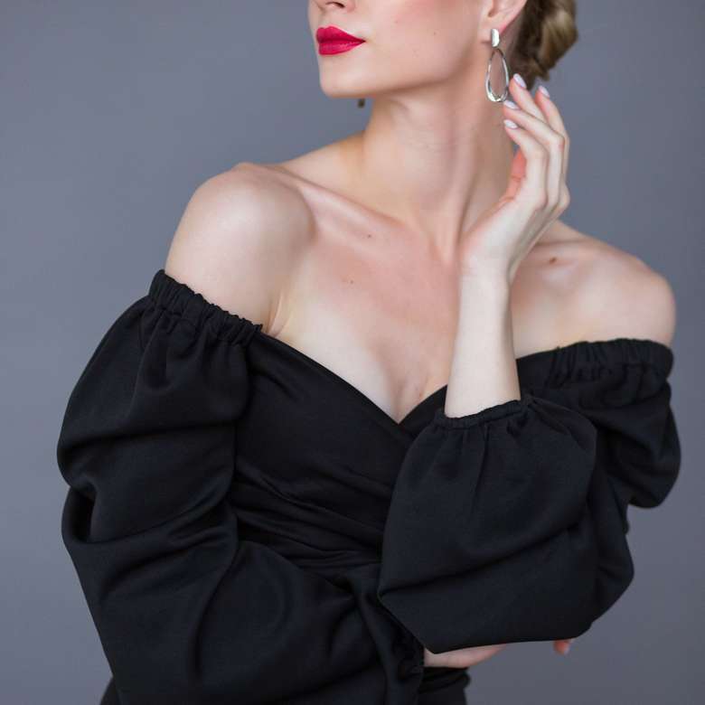 Серьги cеребряные капли