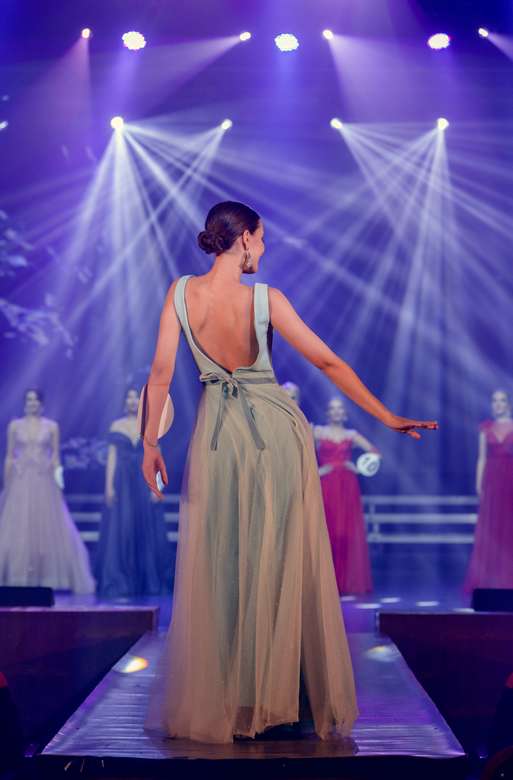 Платье Тиффани юбка в горошек