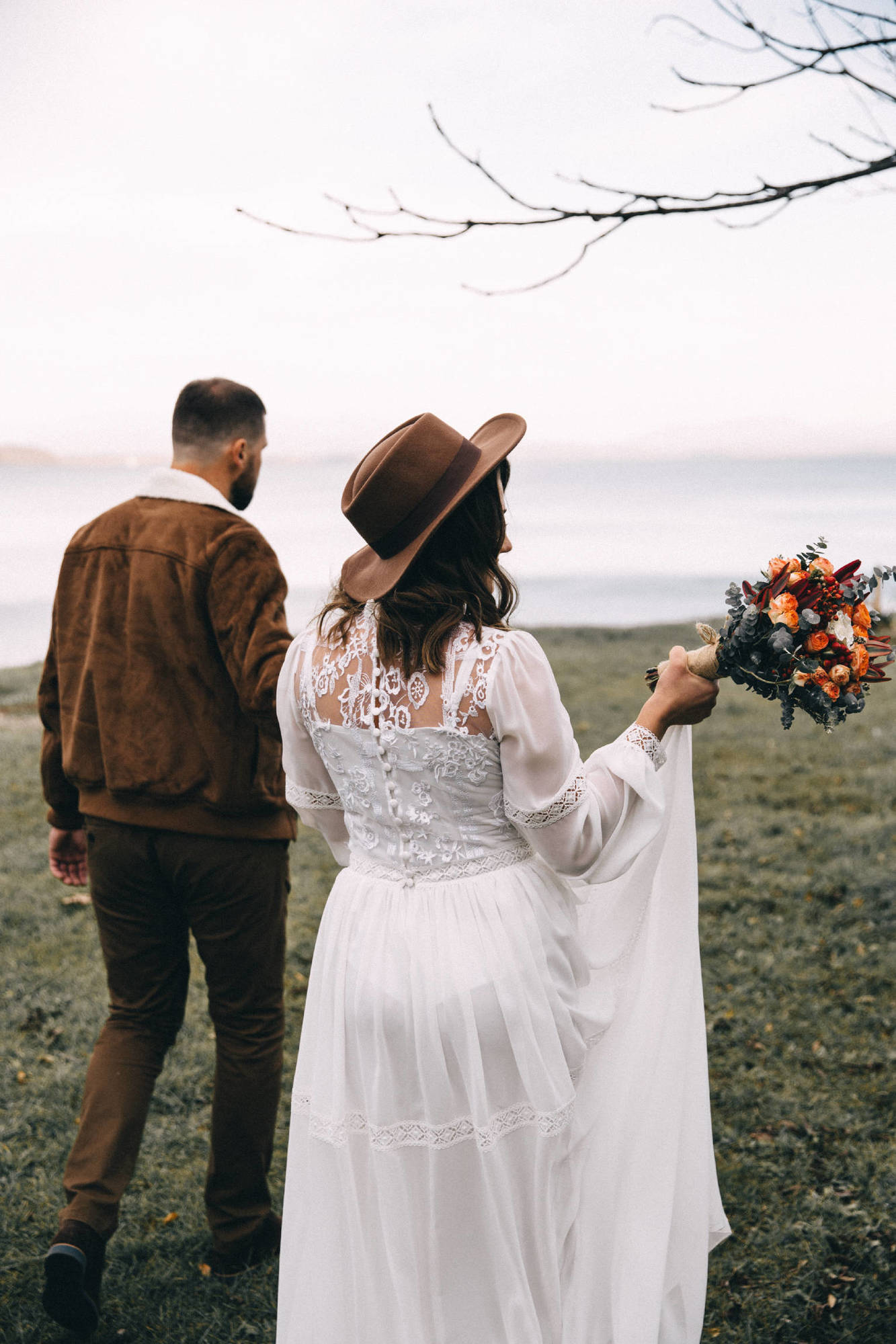 Белое бохо платье Pollardi