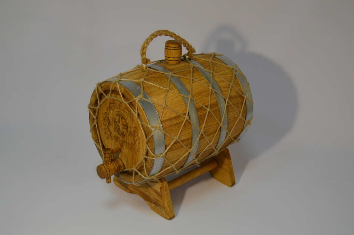 Бочка дубовая с гравировкой 5л