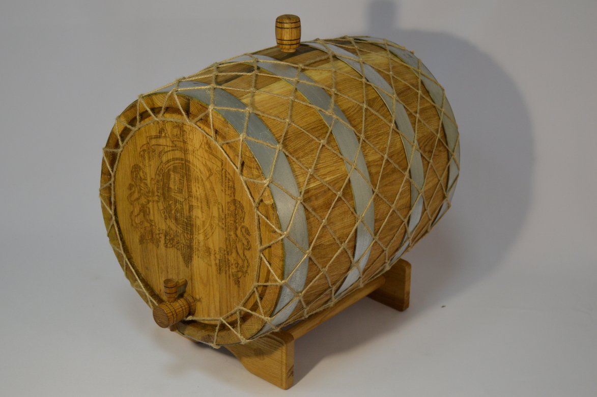 Бочка дубовая с гравировкой 25л