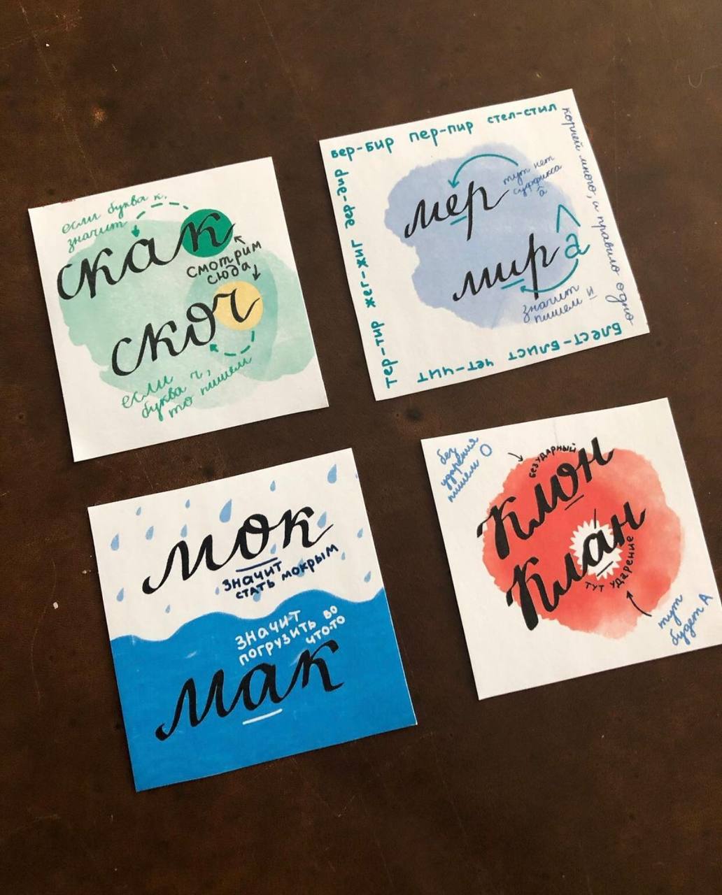 Наклейки: корни с чередованием