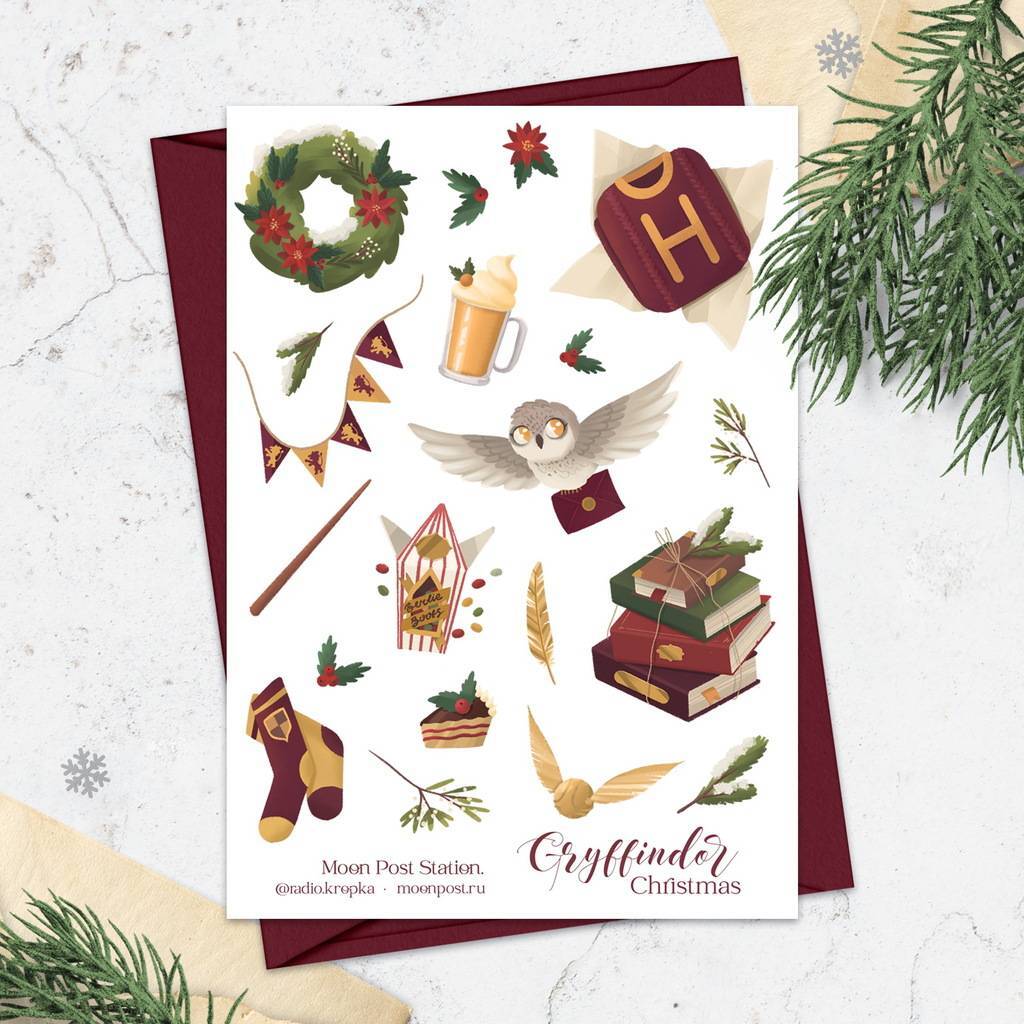 Стикеры «Gryffindor Christmas»