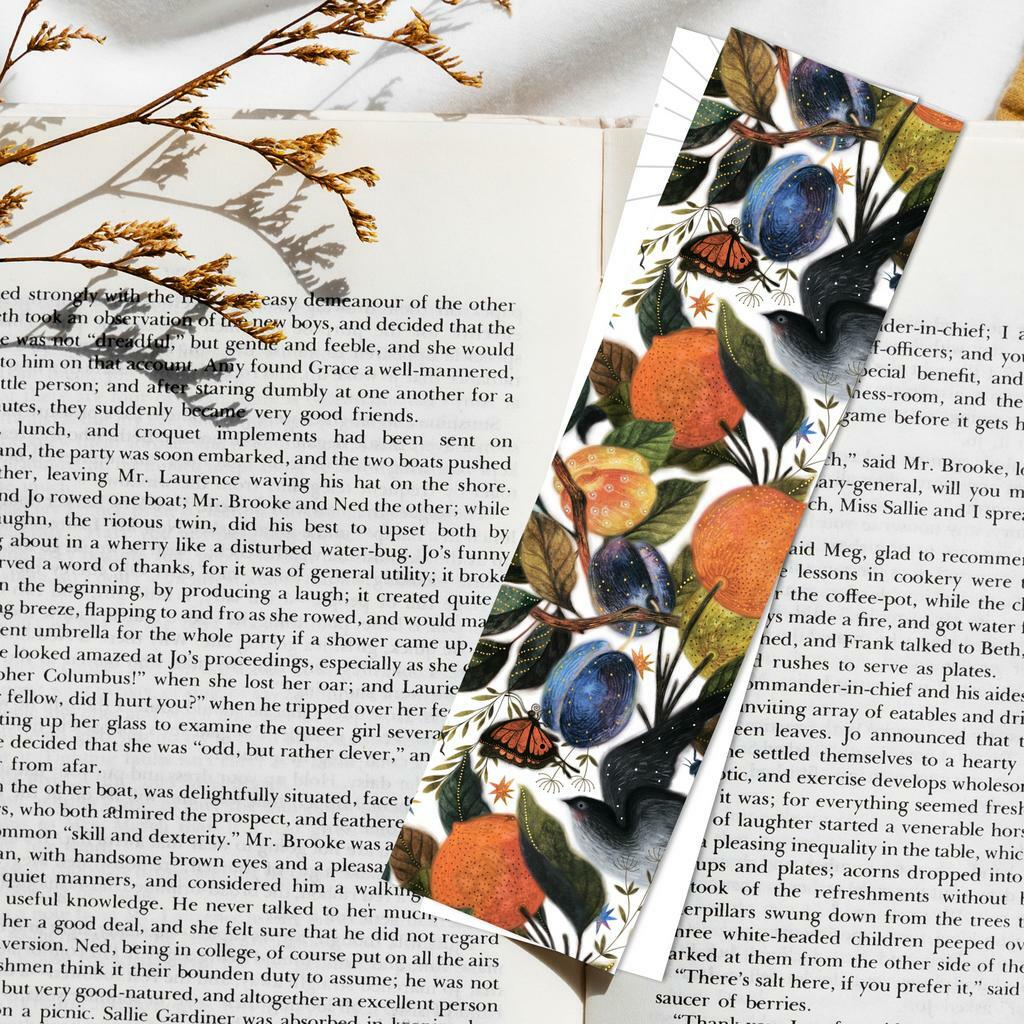 Книжная закладка «Ласточки и сливы паттерн»