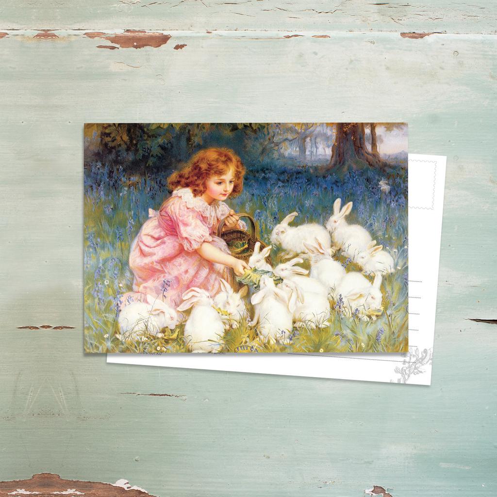 «Кормление кроликов» Фредерик Морган