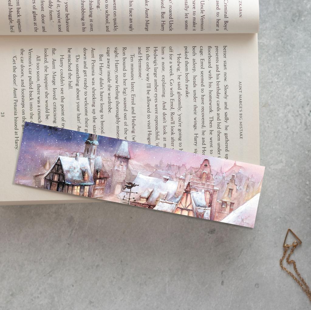 Книжная закладка «Снежный город»