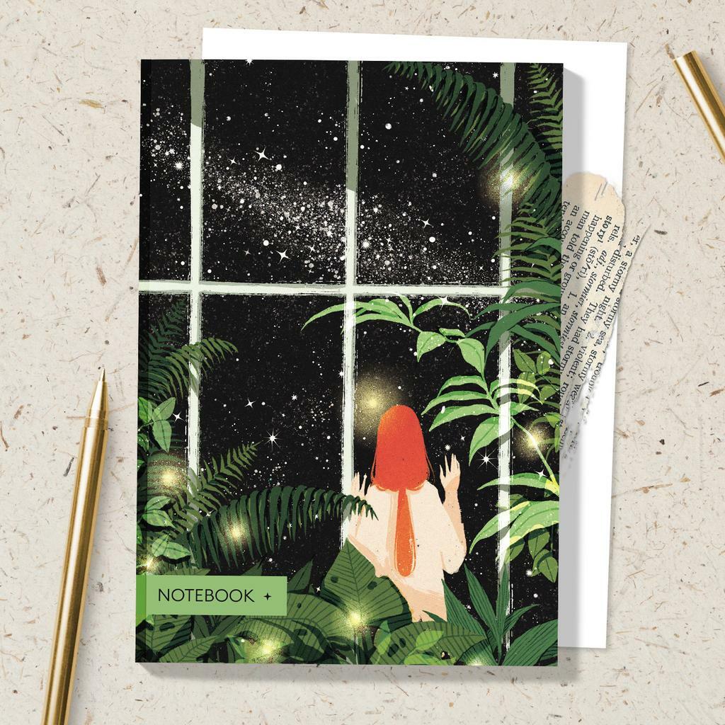 Тетрадь без линовки А5 «Окно во Вселенную»