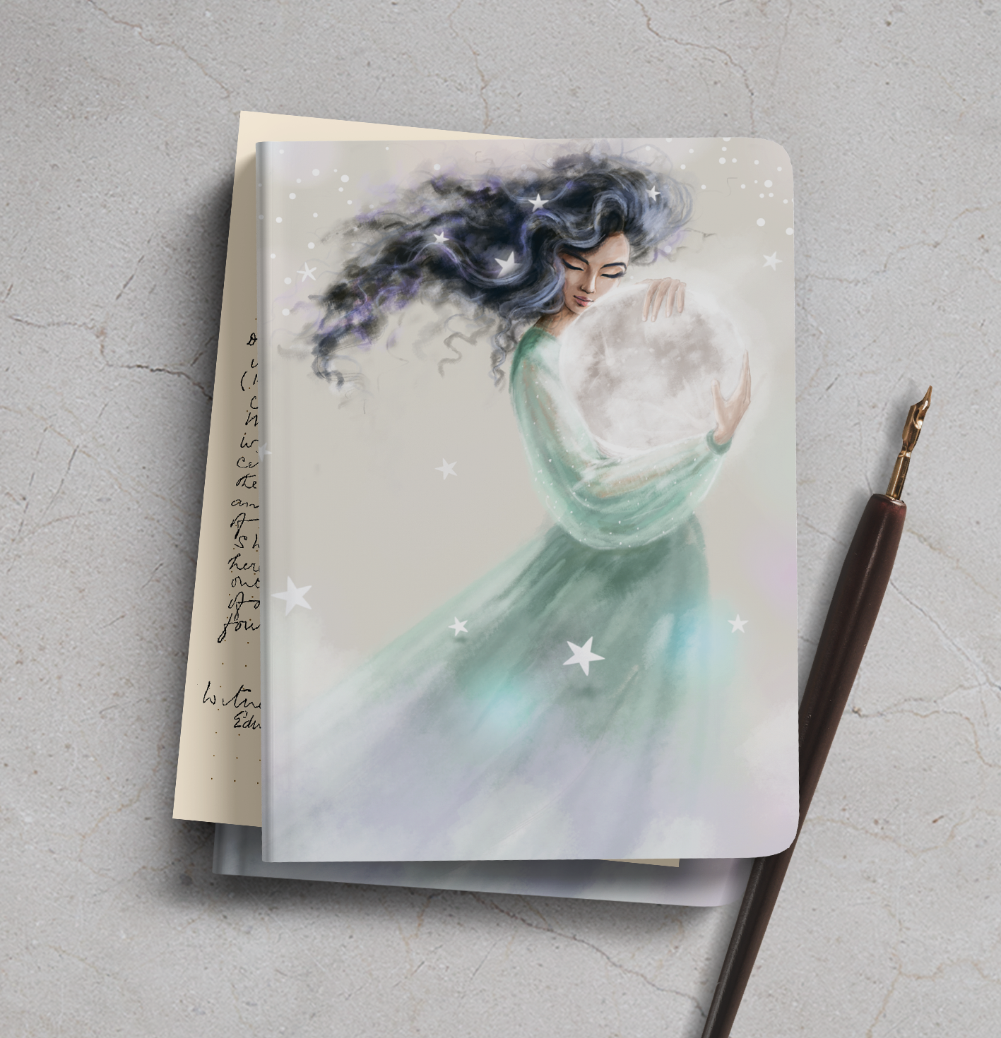 Блокнот в точку «Moon girl»