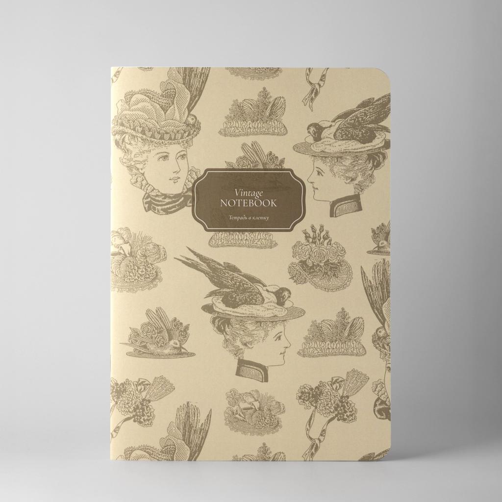 Тетрадь в клетку «Ladies in hats» формат А5