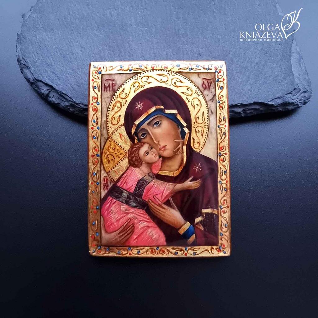 ВЛАДИМИРСКАЯ ИКОНА БОЖЬЕЙ МАТЕРИ в миниатюре