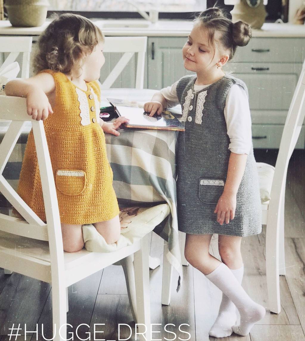 Детское платье крючком #Hugge_Dress