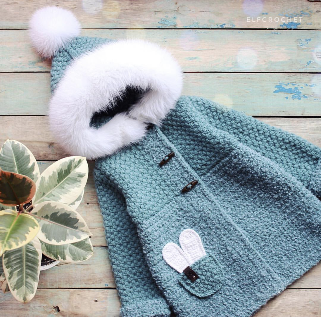 пальто крючком #ALINA