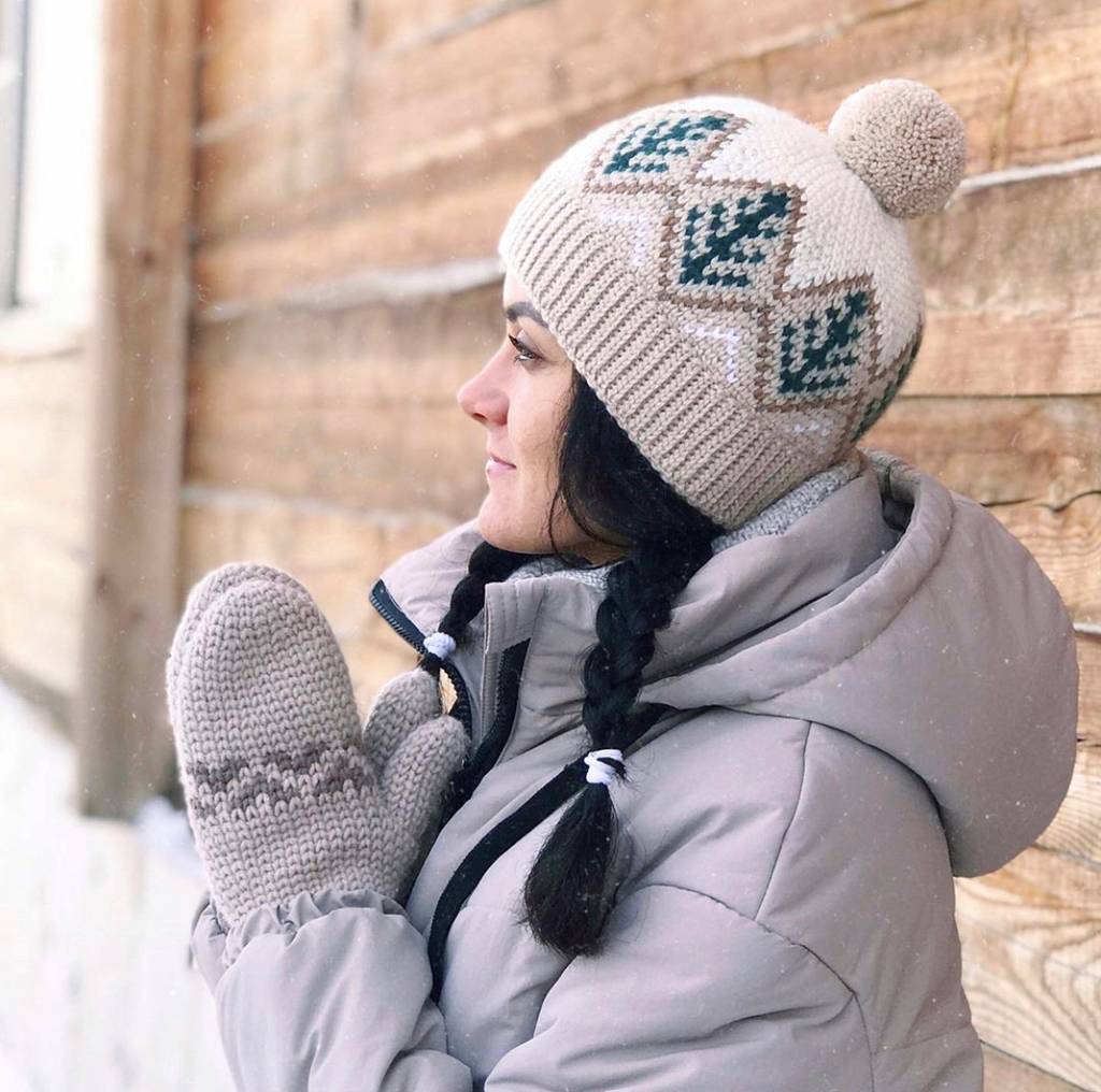 Обучающий курс крючком. Двойная шапочка с жаккардом