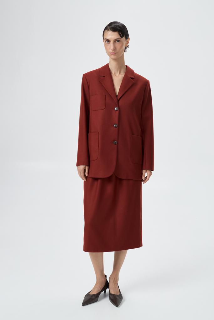 Preston пальто-пиджак terracotta