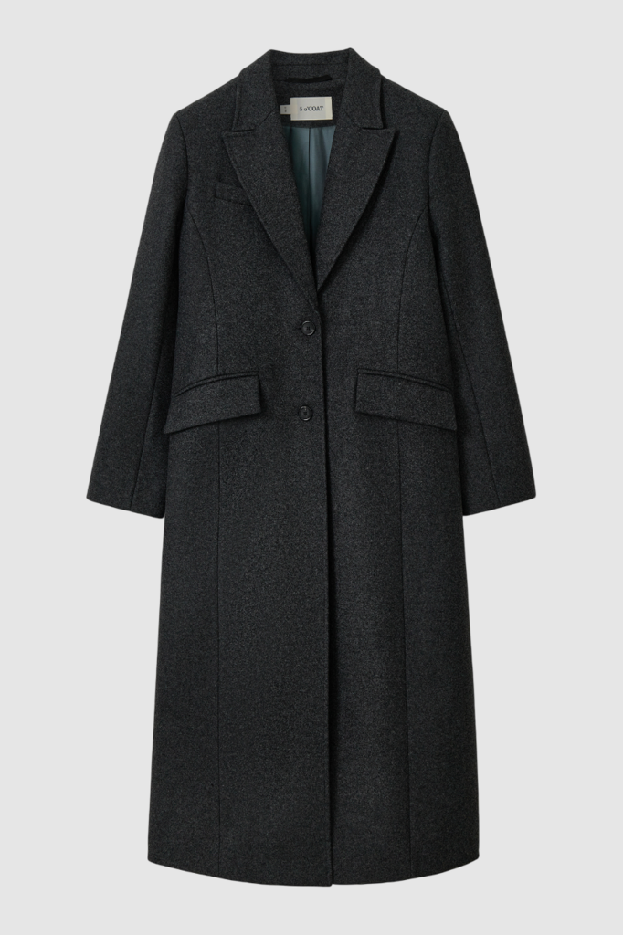 Пальто приталенное grey