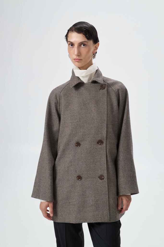 Полупальто Lancaster в елочку