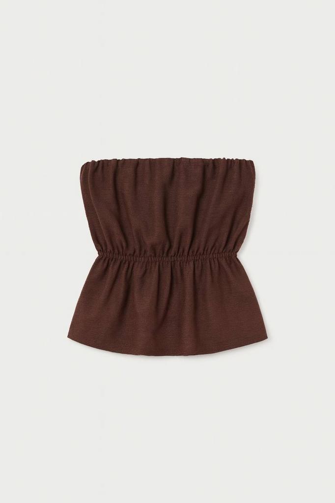 Топ без бретелей viscose brown