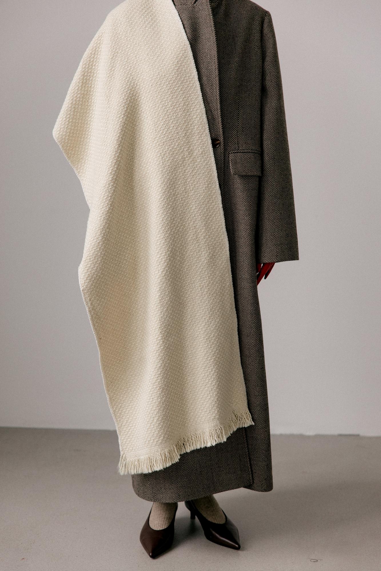 Шарф хлопковый фактурный