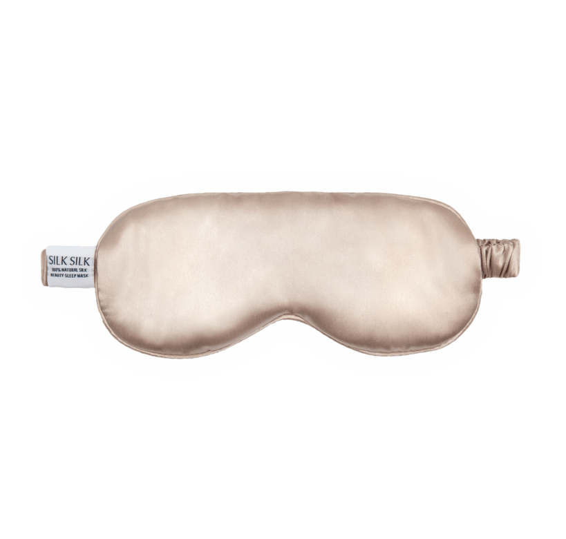 Шелковая маска для сна КАРАМЕЛЬ (SILKSILK)