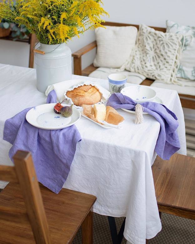 Льняная салфетка ФИОЛЕТОВАЯ (LUNA LINEN)