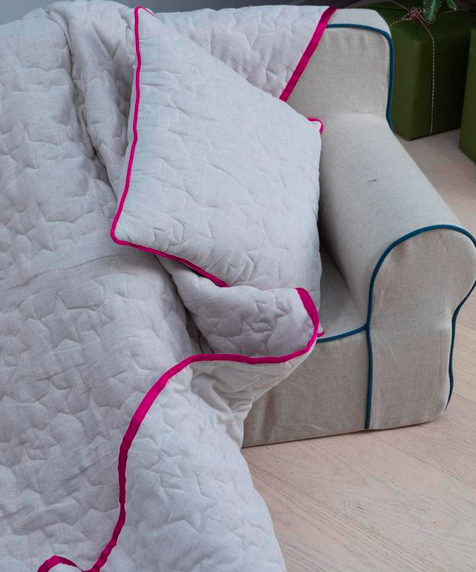 Подушка Звездочки с цветным кантиком (ЗАЙКА ПОЛЬ)