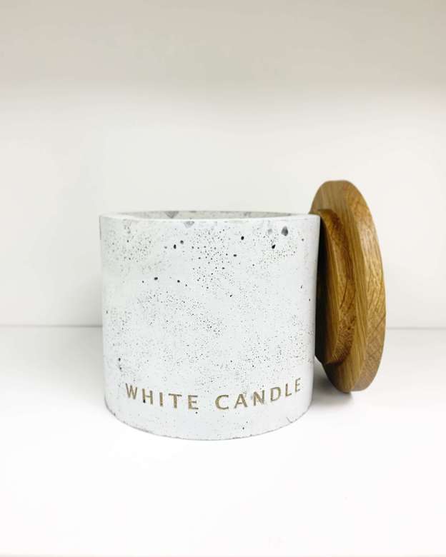 TEPLO | Свеча в бетонном кашпо