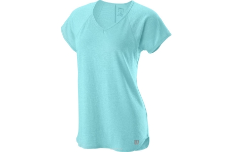Футболка женская Wilson Training V-Neck Tee Women Голубая