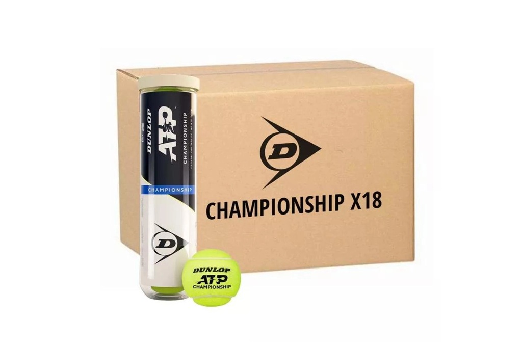 Теннисные мячи Dunlop ATP Championship КОРОБКА (18 упак. по 4 мяча)