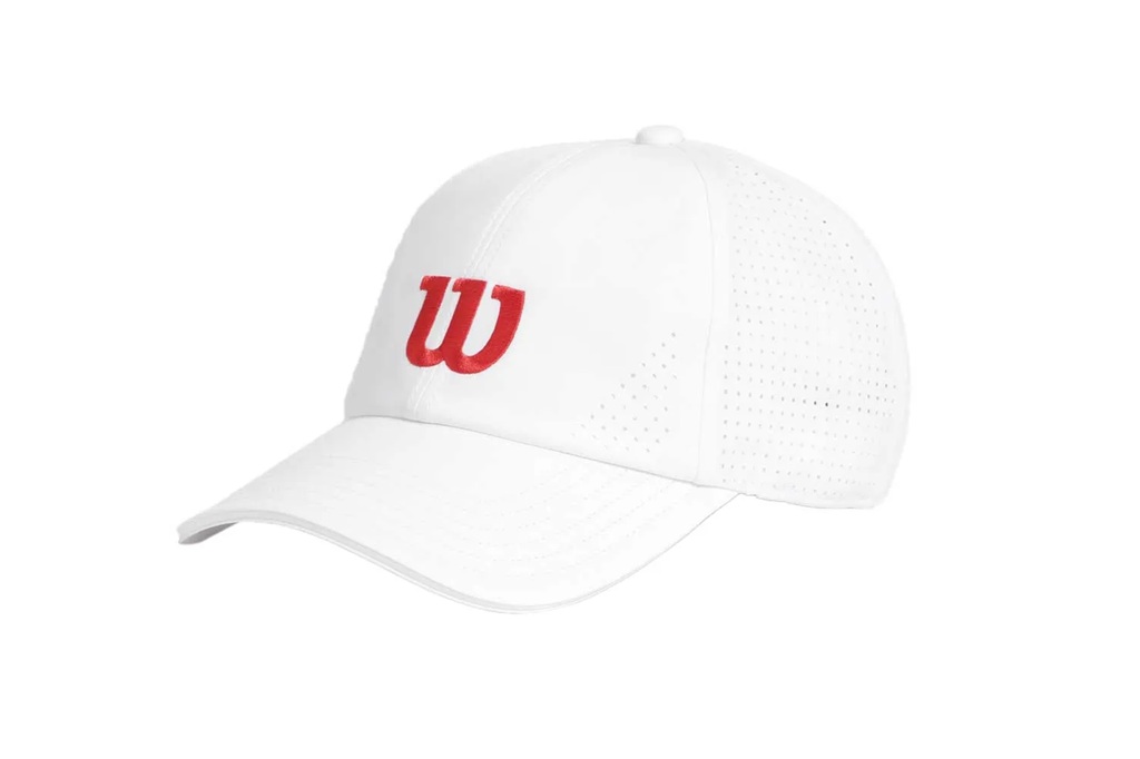 Бейсболка теннисная Wilson Active Perforated Cap (белый/красный)