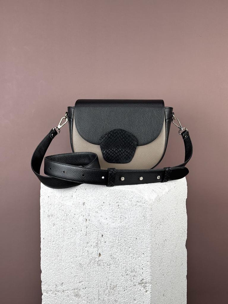 ЛОРА т.капучино + черный + змейка (под заказ)