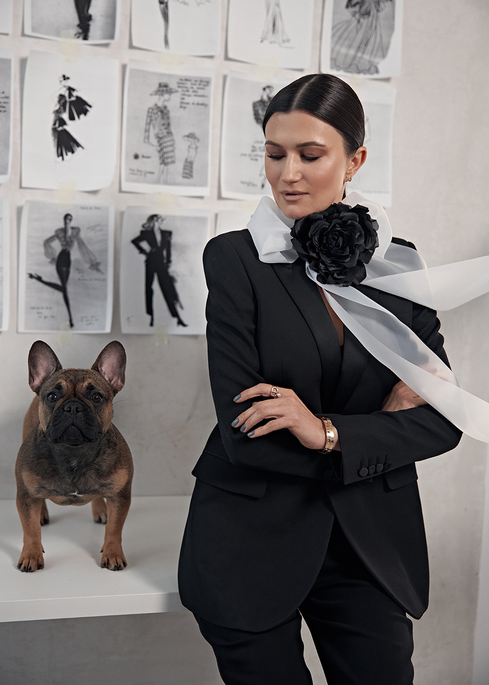 Роза 15см, черная