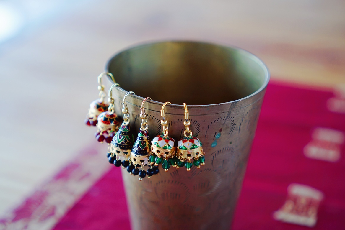 Маленькие серьги-джумки