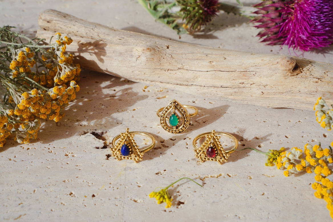 Кольца из латуни необычной формы